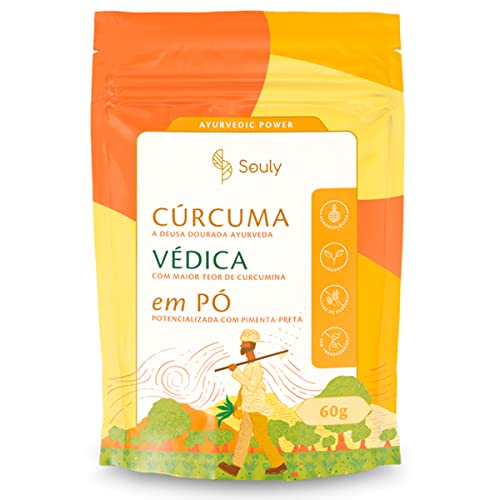 Cúrcuma Védica Souly Pura Orgânica Com Pimenta Preta 60g Pó
