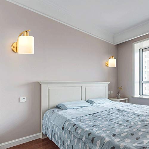 Applique murale E27 laiton et verre pour éclairage intérieur loft - 4