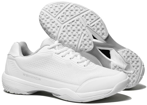 Men's Tennis Shoes with Carbon Fiber Plate & Anti-Slip TPU - Lightweight Mesh for Hard Court Stability