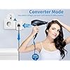 International Travel Adapter Voltage Converter, International Travel Adapter Voltage Converter to Step Down 230V to 120V for Hair straighteners