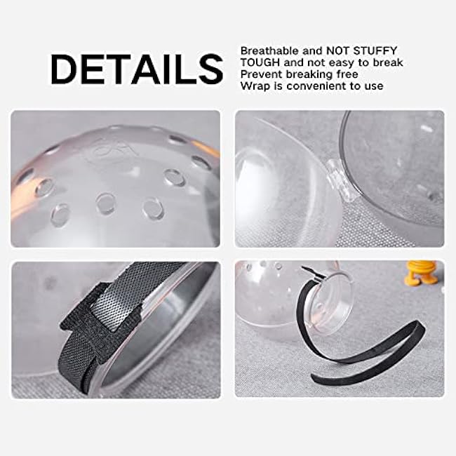 Cat Muzzle and Boots, Adjustable Headgear for Grooming, Breathable Hood Face Mask for Shaving Head Bubble Cover, Anti Bite Helmet Cat Holder for Bathing-UG5MdKRd