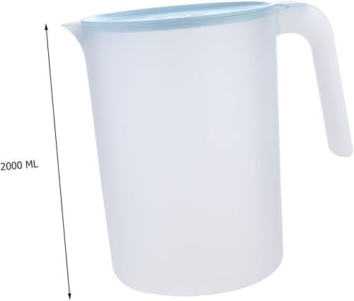 Miniatura 9 de Mikinona Jarra de agua de plástico Jarra de bebida Lidspot Apertura grande para fácil recarga azul