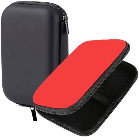 2 Pack Hard Drive Carrying Case 2.5 inch HDD SSD External Drive Storage Bag Organizer Hard EVA Cover Zipper Pouch for Canvio Basics Western Digital WD Elements My Passport Seagate Backup Plus