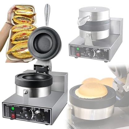 ZEEKYFOR Kommerzielle Burger-Maker-Presse 1200 W, EIS-Burger-Maker, elektrische Burger-Presse, beidseitige Heizung, 50–300 °C