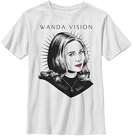 Marvel Boys Likeness Wandavision Red Highlight Boy's Premium Solid Crew Tee image 3