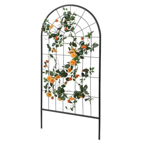 MyGift 4 Foot Arch Garden Trellis, Outdoor Trellis for Climbing