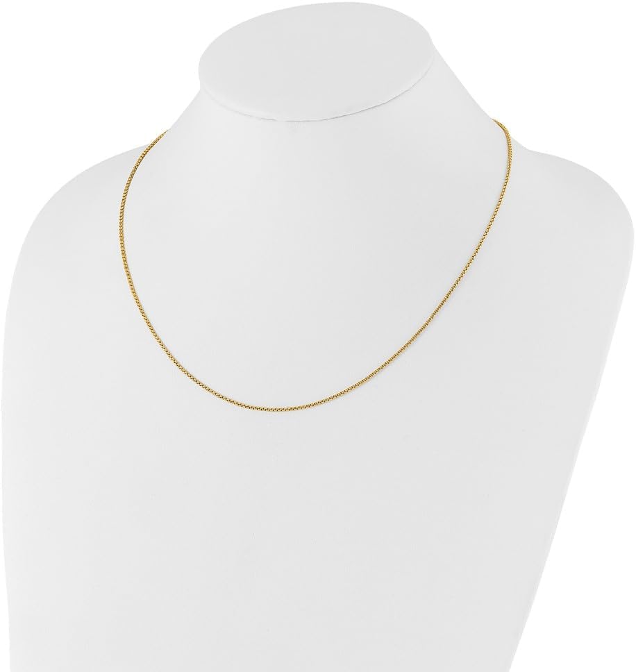 FJC Finejewelers 14 kt Yellow Gold Adjustable Round Box Chain 22 Inches x 1.35 mm