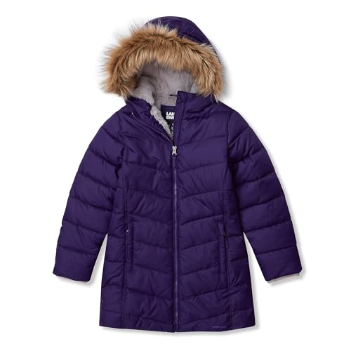 Lands' End Girls Fleece Lined Parka X-Large Violet