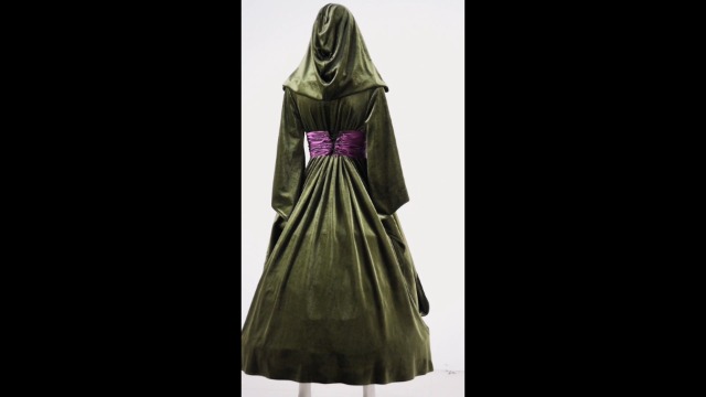 padme green velvet dress Wandamaga Amidala Costume Women Queen Padme Zip-up Hooded Robe with Belt Outfit for Halloween Dress's Color:1#-Light red bustle The costumes are Elegant Solid Color Lantern 13/06