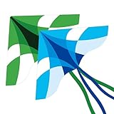 Simxkai Kite for Kids Adults,Easy to Fly,Best Delta Kite for Beginners Toddlers (Blue& Green)