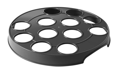 HENDI Porte-verres à bière BarUp, support type plateau rond pour 12 verres avec trous de 55 mm, ABS, ø315x(H)35mm, noir