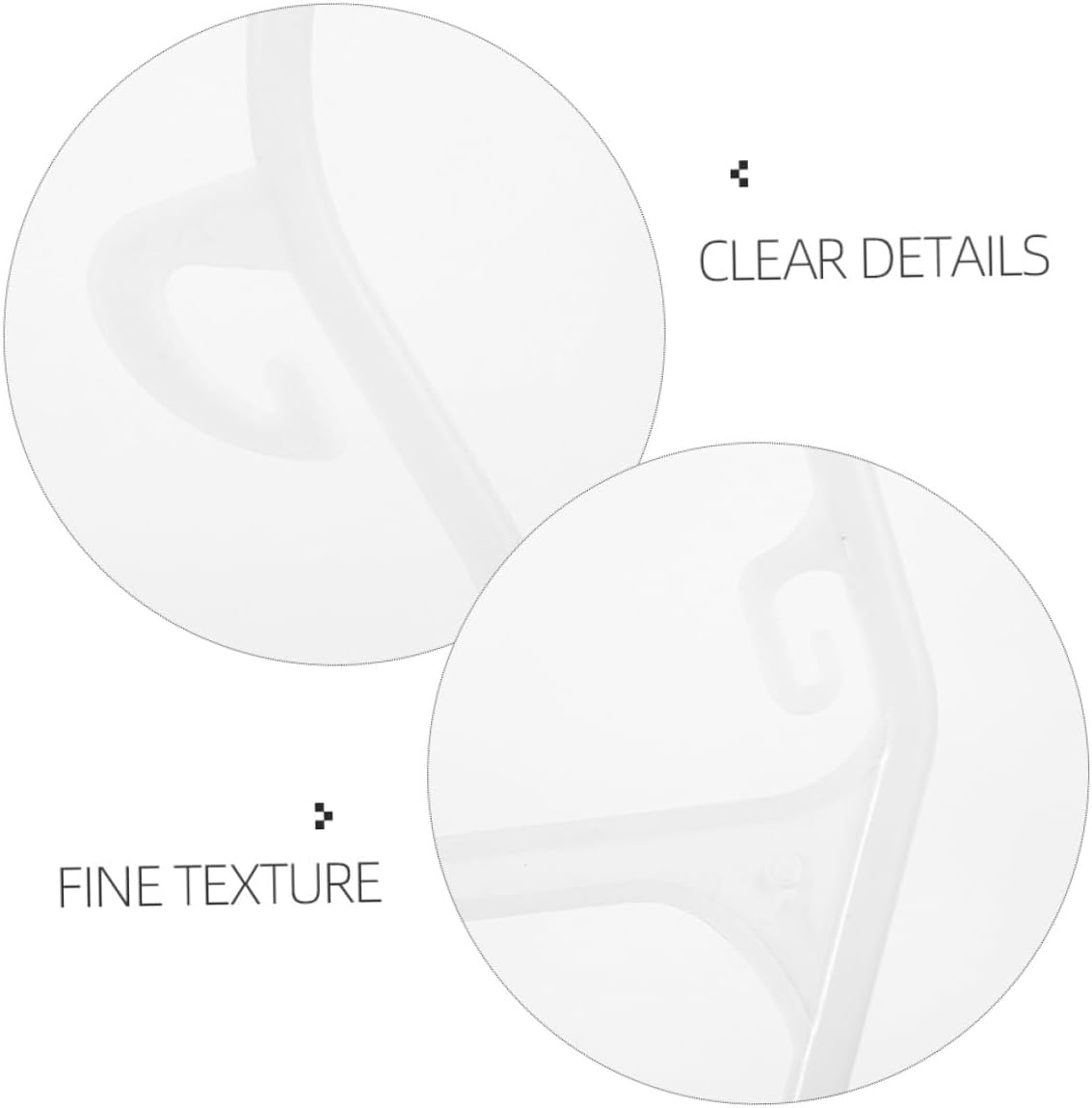 HOMSFOU 10pcs Swimwear Hangers Body Shape Display Plastic Closet Clothes Hangers for Boys and Nursery Storage White