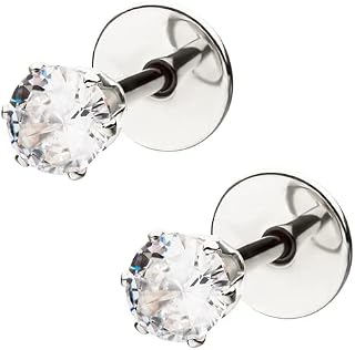 ComfyEarrings CZ 4mm Crystal Prong Stud Earrings