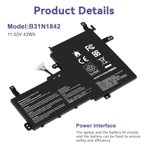 Image of B31N1842 0B200-03440000 Laptop Battery Replacement for ASUS VivoBook S15 X513EA X513EP X513EQ X513IA X531F X531FA K531 K531F K513EA K513EQ F513EA F513EP S513EA S513EP S513EQ K531FA X531FL S531F