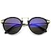 zeroUV ZV-8591k Vintage-Inspired Round Horned Rim P-3 Frame Retro Sunglasses