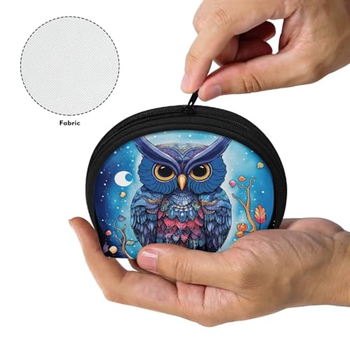 Cartoon Owl Mini Wallet Credit Card Holder for Kids Adults Small Purse4