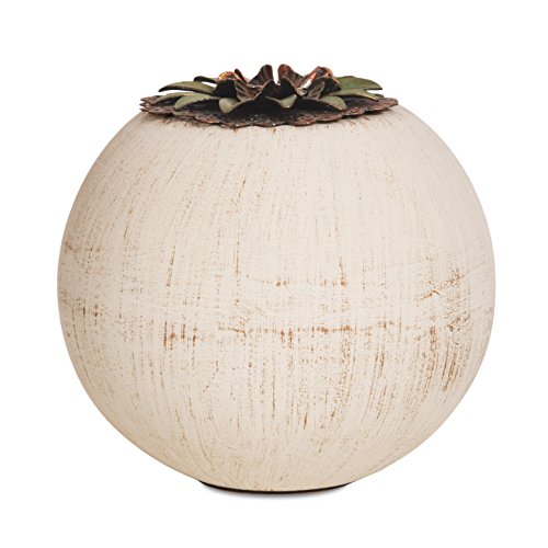 Pavilion Gift Company 19093 Forever In My Heart Terra Cotta Candle Holder, 4-Inch, White #TOP2