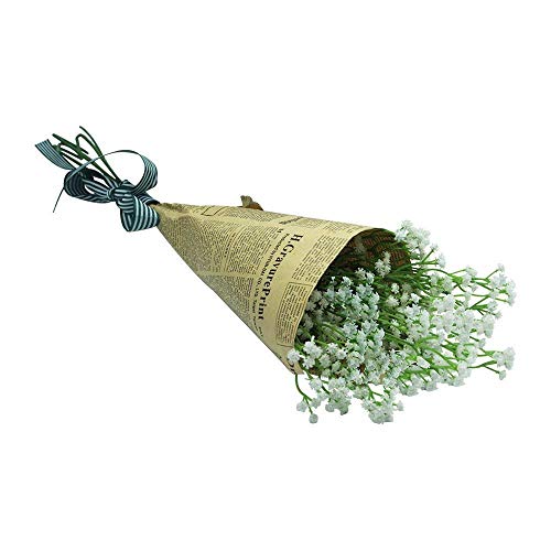 Pasyou Artificial Baby Breath Flowers Plastic Fake Gypsophila For Indoor Outdoor Wedding Bridal Bouquet Home Garden Party Diy Wreath Table Arrangement Decoration Pot Planter Filler White 4 Pcs #TOP5
