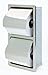 Bradley 5127-000000 Stainless Steel Recessed Mounted Hinged Hood Stacking Rolls Toilet Tissue Dispenser, 6-1/2" Width x 12-1/4" Height x 3" Depth