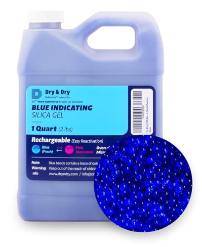 dry amp dry blue indicating silica gel beads desiccants industry standard 3-5 mm - reusable desiccant beads silica beadsblue to pink - 2 lbs