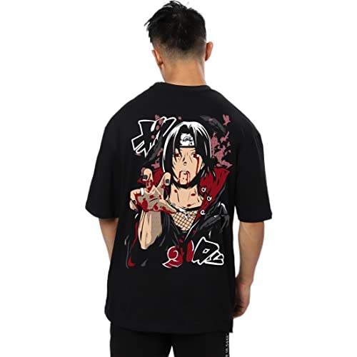 Image of Bewakoof Men's Graphic Printed 100% Cotton T-Shirt - Oversized Fit, Round Neck, Half Sleeves