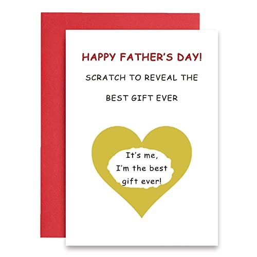 funny Father's Day messages Funny Happy Father’s Day card with "scratch to reveal the best gift ever"