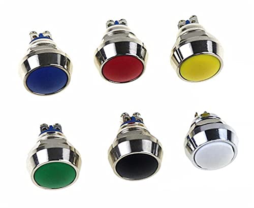 Interrupteur sphérique en acier inoxydable bouton poussoir 12mm rouge