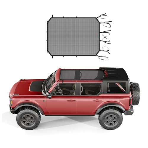 Covosun Guarda-sol Ford Bronco Bimini top, top de biquíni de malha, para-sol Bronco, acessórios de 4