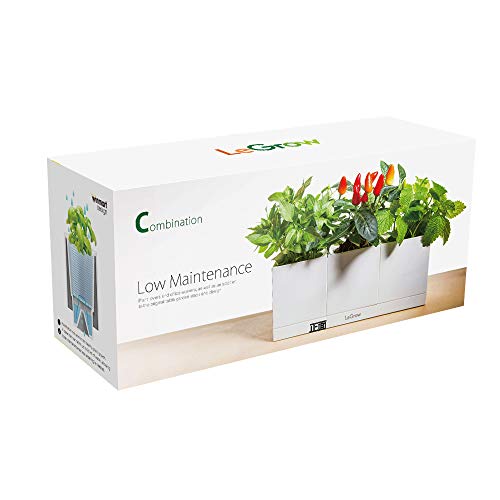 Legrow Smart Garden Indoor Planter Starter Kit - 3 Patented Design Plant Pots,1 Water Holding Base Tray - (Plants Not Included) #TOP6