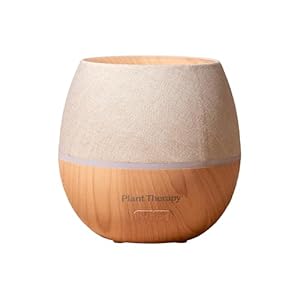 Plant Therapy Drift Linen Essential Oil Diffuser, Stylish Linen Cover Adds a Soft, Natural Touch to Any Space, Intermittent & Continuous Mist, Color-Changing Light Feature, 320 Square Feet Coverage