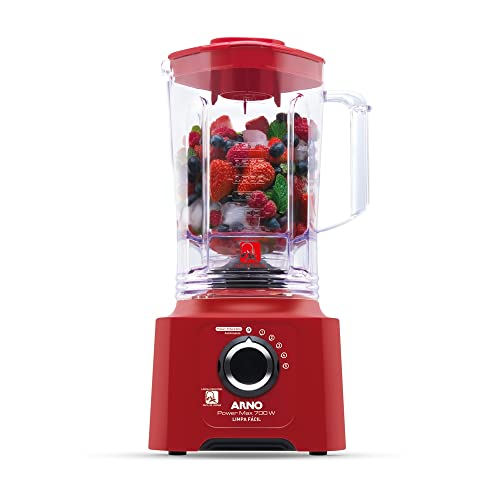 Liquidificador Power Max 700 Limpa Fácil Ln61 Arno Vermelho 220v