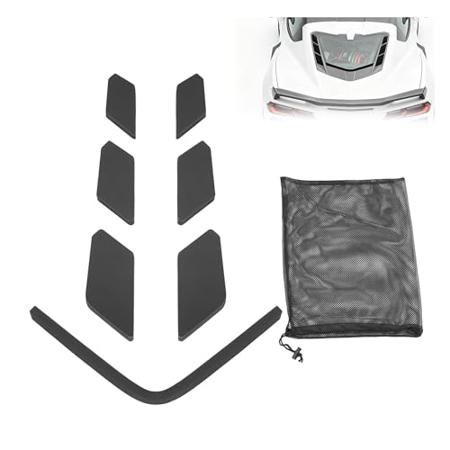 ALMULOO Rear Dry Bay Vent Blocks Compatible with 2020-2024 Chevrolet Corvette C8 Rear Air Vent Water Protection Kit Plastic(ABS) Black Cover Rear Window Spoiler by ALMULOO - Used condition - US$60.44