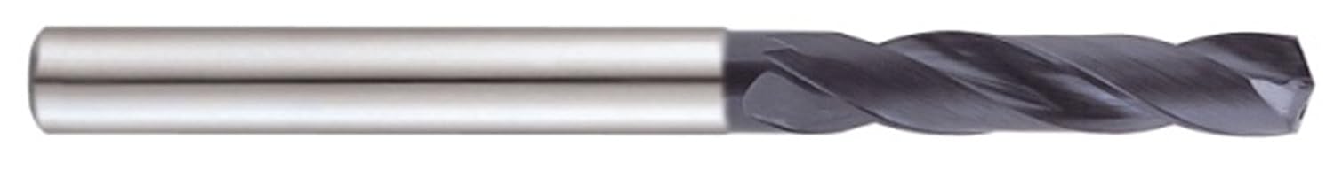 YG-1 DH414 Carbide Dream Short Length Drill Bit, TiAlN Finish, Straight Shank, Slow Spiral, 140 Degree, 31/64" Diameter x 5-39/128" Length (Pack of 1)
