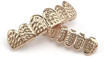 Grillz para Dientes Hip Hop Chapado Oro 18K 6 Dientes miniatura 3