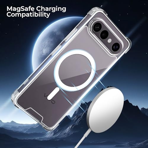 Image of A rtistque Clear Back Cover Case for Vivo X300 FE 5G | Compatible with Mag-Safe | Premium Cover | Shockproof TPU Bumper | Slim Protective Design | Vivo X300 FE 5G Back Cover - Transparent