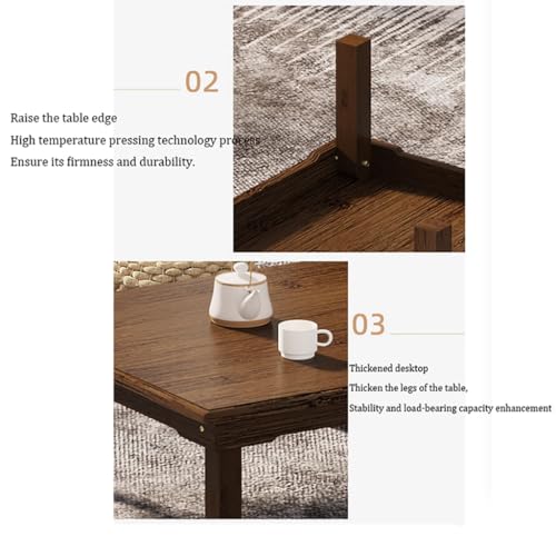 Table de bureau basse pliante en bambou pour s'installer au sol - 4