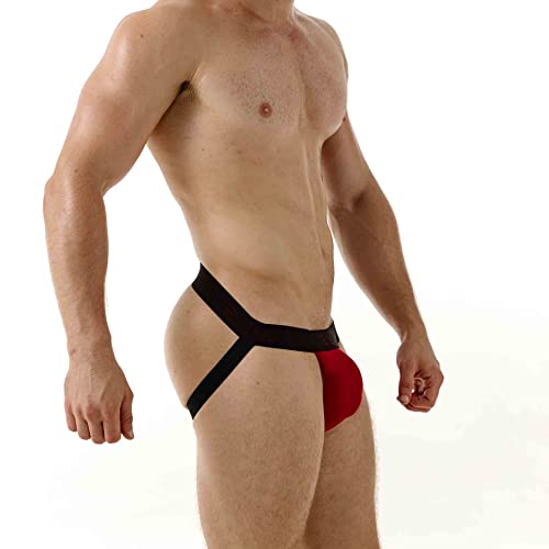 Bangwear Men In Jock Straps Obviously Pouch Sport Jocks Viscose Men Jockstraps Soft Athletic Supporter Underwear For Man Maroon #TOP2