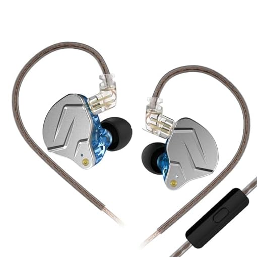 Yinyoo KZ ZSN PRO in Ear Earphones Balanced Armature Driver Hybrid Technology 1DD 1BA Earphone Earbuds Comfortable Ear Noise Cancelling Headphones for Cell Phone Android Women Men Girl(Blue with mic)