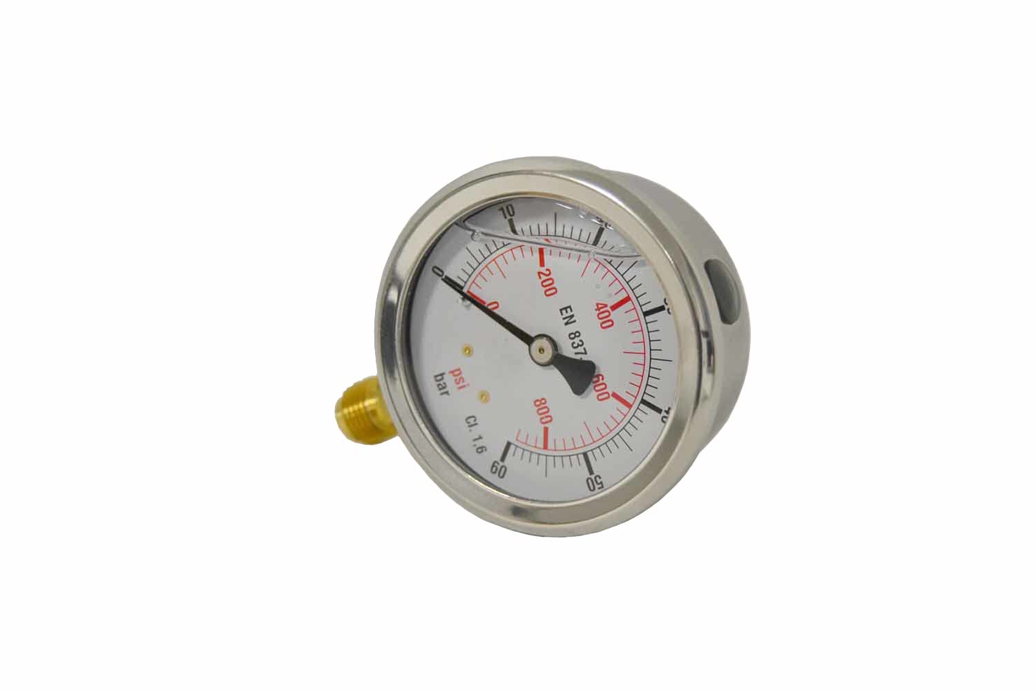 Manometer mit Glyzerienfüllung Ø 63mm Anschluss unten mit BSPP Anschlussgewinde (GLYMAN63UR1/4" 0-1000bar)