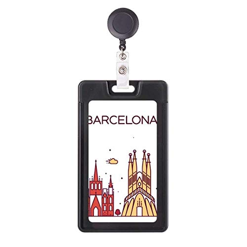 Porte-badge rétractable Barcelone Espagne de qualité durable