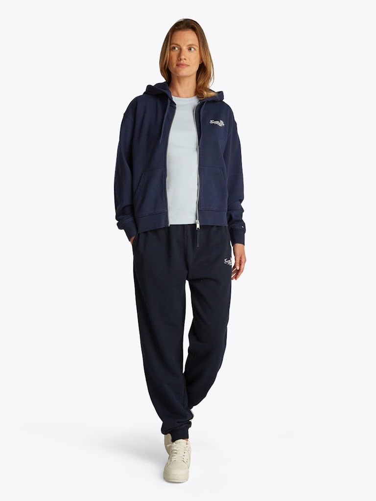 Tommy Hilfiger Bluza z kapturem REG SCRIPT WW0WW44632 Kobiety Reg Script Zip Hoodie Ww0ww44632