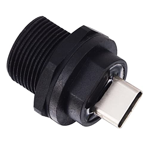 Leehitech Conector Micro USB Tipo Impermeable IP67 Conector Micro Tipo C Conector Macho a Macho, Adecuado para vehículos, Barcos, Bicicletas, Motocicletas, etc Cover