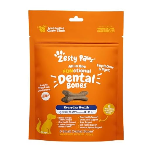 Zesty Paws All-in-One Functional Dental Bones, Small, 6ct
