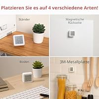 SwitchBot Thermometer Hygrometer Innen, Digital Hygrometer Bluetooth Thermo-Hygrometer mit APP, Taupunkt/VPD/Absolute Feuchtigkeitssensor, Bluetooth Hygrometer – Ansicht 6