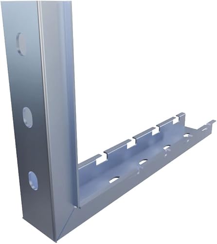 Miniatura 4 de NavePoint Bandeja de cable de malla de alambre galvanizada electro de 1 114 pulgadas con soporte de pared en forma de L, paquete de 2