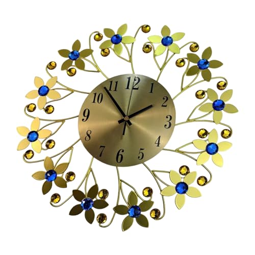 Shurhome Sleek Metal Easy Install Wall Clock with Clear Large