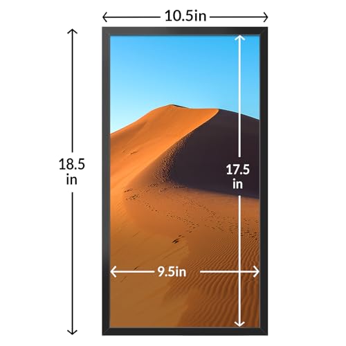 Image of LaVie Home 10x18 Picture Frame for Wall Display, 10x18 Black Picture Frame with HD Plexiglas, 10 x 18 Poster Frame 1 Pack, Display Frame for Vertical or Horizontal, Classic Collection