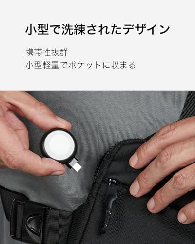 Belkin ポータブル Apple Watch充電器 ドングル USB-C 高速充電 Apple Watch Series 1/2/3/4/5/6/7/8/9/10/Ultra/SE 全モデル対応 ブラック WIZ022qcBK-B1