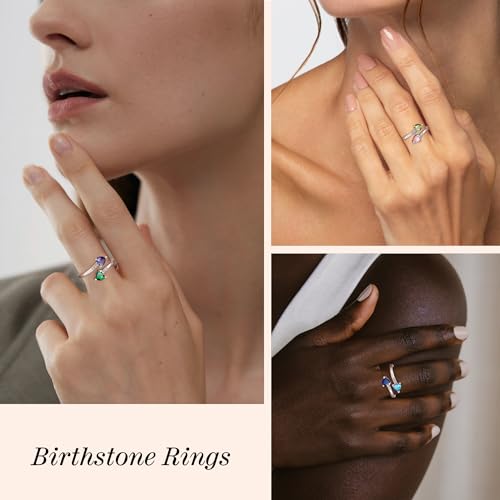 Stocking Stuffers for Her Teen Daughter Birthstone Rings for Women Birthday Gifts for Women Rings Adjustable 1-12 Birthstone Promise Ring Anniversary Wedding Jewelry3