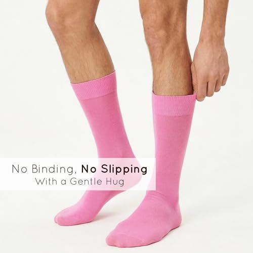 Image of Mysocks Crew Socks for Women Men Colorful Seamless Toe Soft Cotton Dress Socks